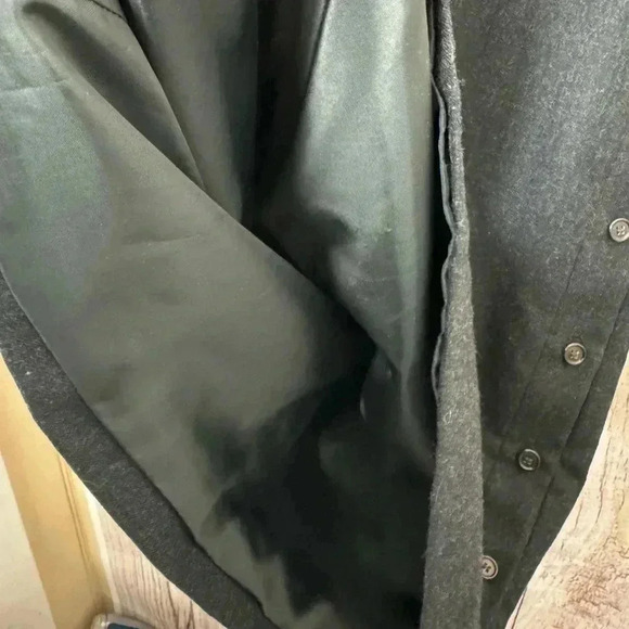 Vintage Harvé Bernard Womens side Button Black Wool jumper Dress size 10 - Picture 7 of 9